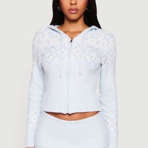 Almost Famous Light Blue Sweater Jacket
